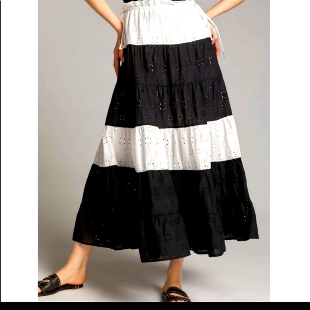 Anthropologie X Hutch eyelet maxi skirt SZ XS
